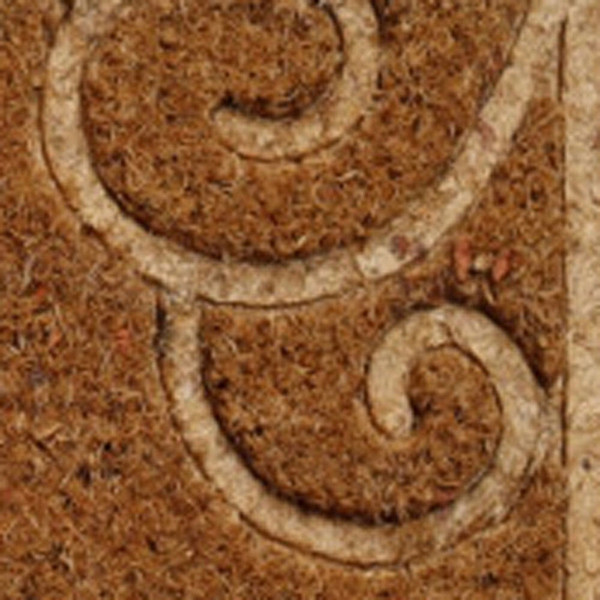 18" X 30" Beige and White Coir Vines Welcome Outdoor Door Mat N270-572259