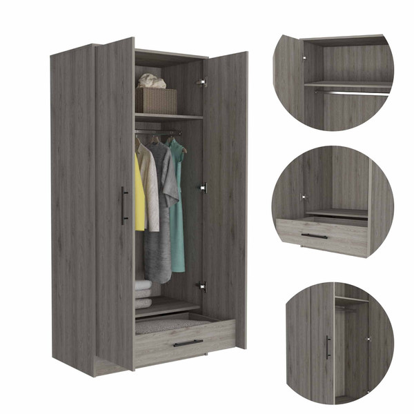 71" Light Gray Single Drawer Combo Dresser N270-403756