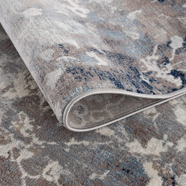 2' X 3' Navy And Beige Distressed Vines Scatter Rug N270-390174