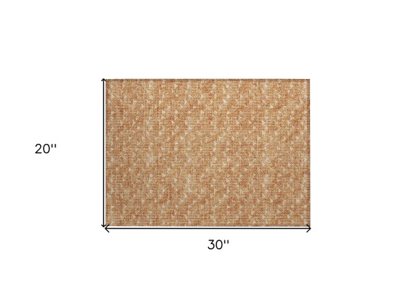 2' X 3' Salmon Geometric Washable Non Skid Indoor Outdoor Area Rug N270-560121