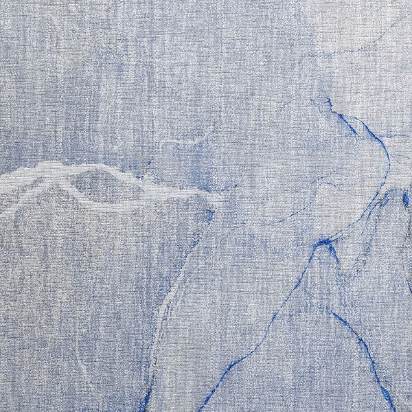2' X 3' Blue Abstract Washable Non Skid Indoor Outdoor Area Rug N270-559884