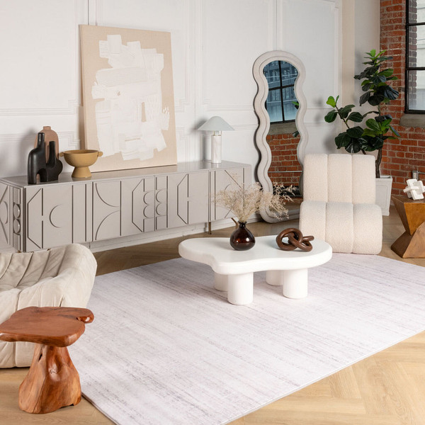8' X 11' Beige Abstract Area Rug N270-530526
