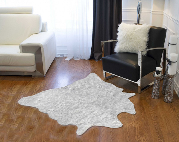 Grey Animal Print Area Rug N270-358153