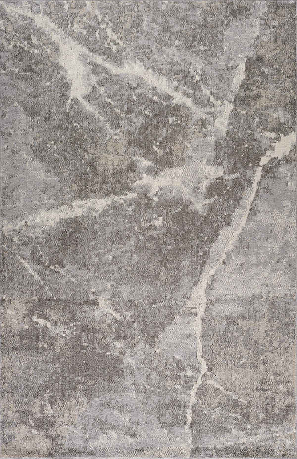 7' X 10' Gray and Ivory Abstract Area Rug N270-558386