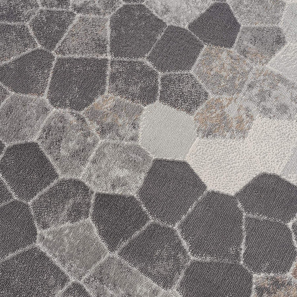 5' X 8' Beige Cobblestone Pattern Area Rug N270-395850
