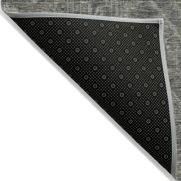 2' X 3' Brown and Black Oriental Washable Non Skid Indoor Outdoor Area Rug N270-563817