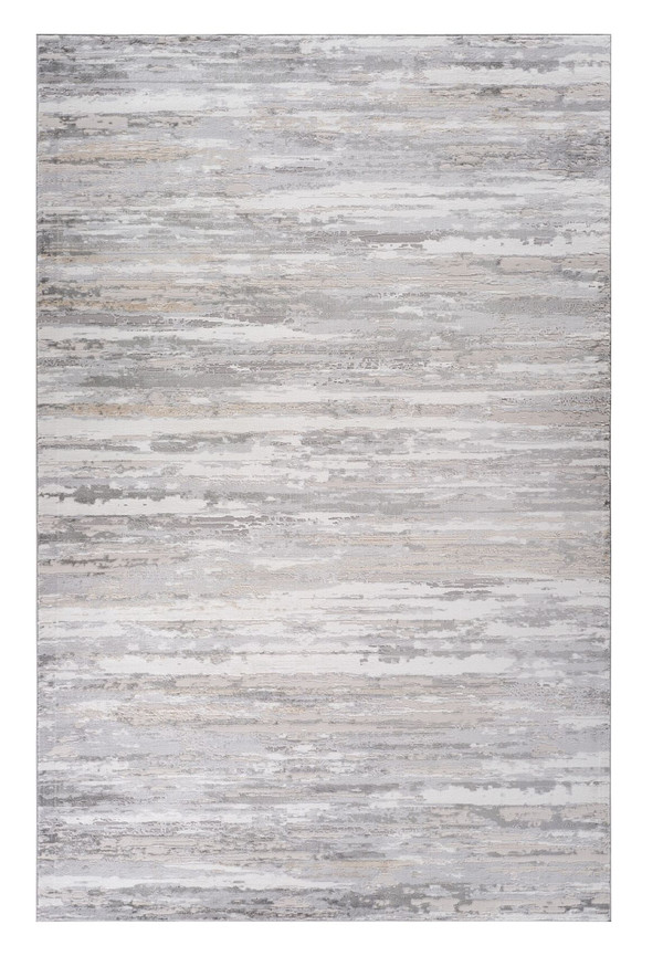 8' X 11' Beige and Gray Abstract Worn Faded Area Rug N270-558959