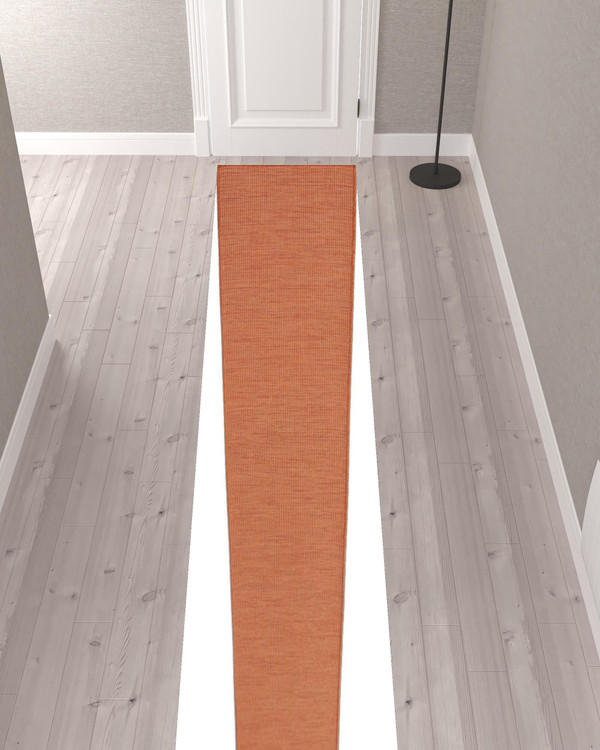 12' Rust Power Loom Runner Rug N270-522590
