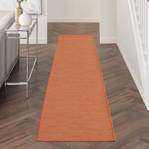 12' Rust Power Loom Runner Rug N270-522590