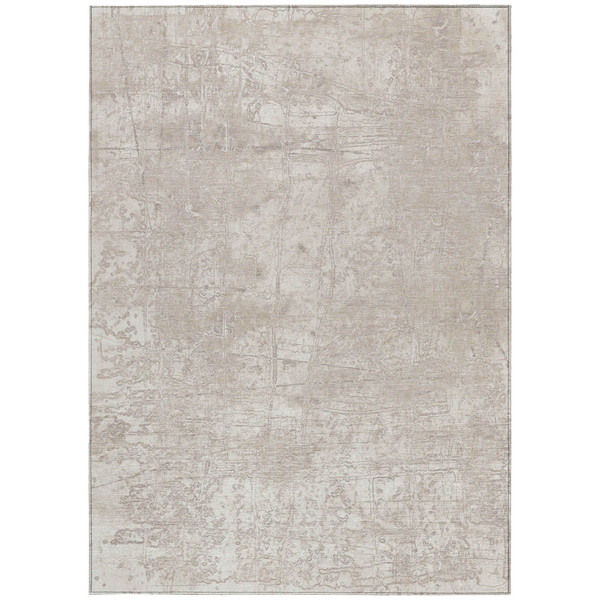 8' X 10' Ivory Abstract Washable Non Skid Indoor Outdoor Area Rug N270-563121