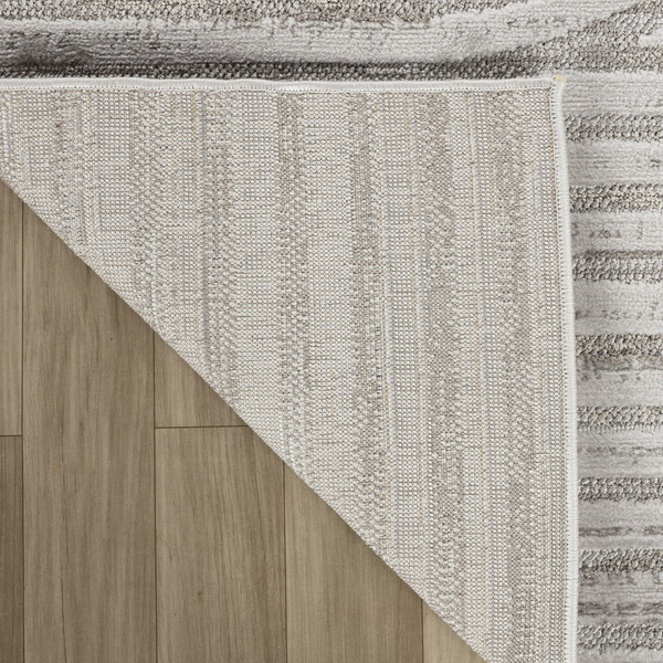 8' X 11' Gray Abstract Worn/Fade Area Rug N270-558438