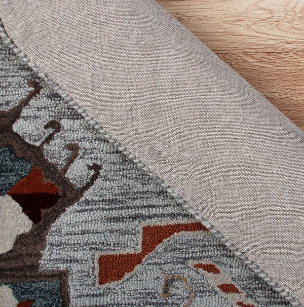 6' Round Terracotta Tribal Area Rug N270-396191