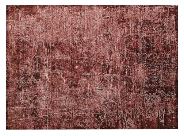 2' X 3' Merlot Abstract Washable Non Skid Indoor Outdoor Area Rug N270-563124