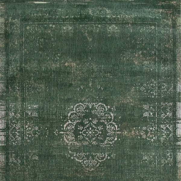 3' X 5' Gray and Green Medallion Non Skid Area Rug N270-548639