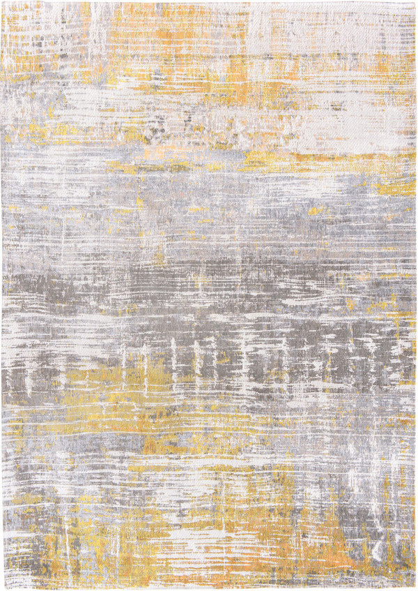 5' X 7' Gray and Yellow Abstract Non Skid Area Rug N270-548481