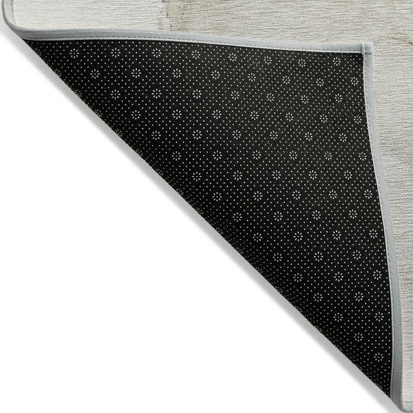 3' X 5' Beige and Ivory Abstract Washable Non Skid Indoor Outdoor Area Rug N270-560540