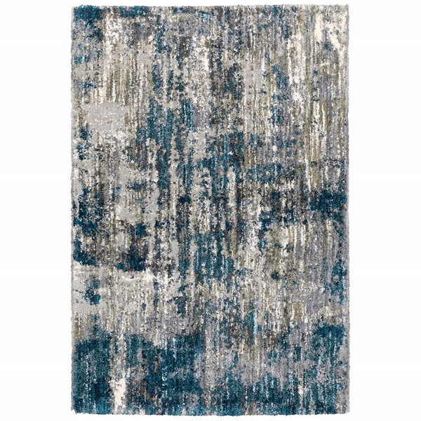 5' X 8' Grey And Blue Grey Skies Area Rug N270-383672