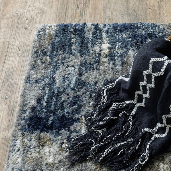5' X 8' Grey And Blue Grey Skies Area Rug N270-383672