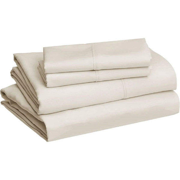 Queen Ivory 100-Percent Egyptian Cotton 1000 Thread Count 4-Piece Sheet Set Q280-QVCSE545328176