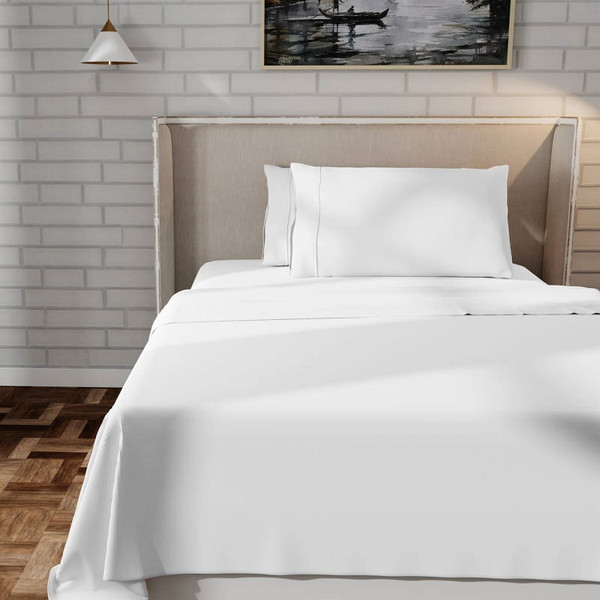 Queen size White 100-Percent Certified Organic Cotton Sheet Set Q280-QNWHCS629458617