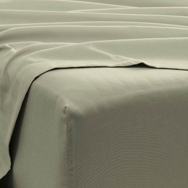 King Size, Sage 6 PCS Soft Wrinkle Resistant Microfiber/Polyester Sheet Set Q280-GRKI3211