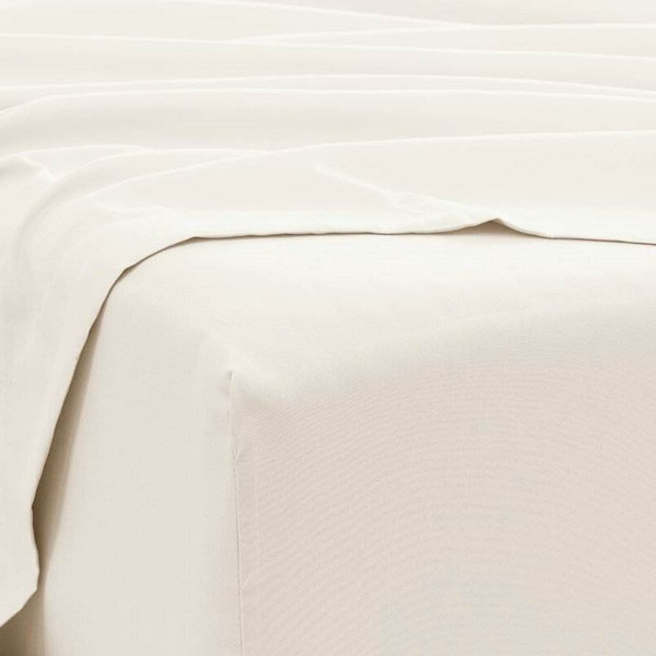 Twin Ivory Beige 4-Piece Soft Wrinkle Resistant Microfiber/Polyester Sheet Set Q280-IVTW1422