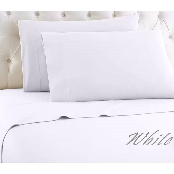 Queen 4-Piece Egyptian 100-Percent Cotton 1000 Thread Count Sheet Set - White Q280-WQTCES54513867