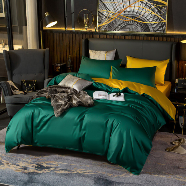 Color: Dark green turmeric, Size: Standard fourpiece set - Sheet Pillowcase Xinjiang Cotton Four-pi Q119-CJCZ122922133GT