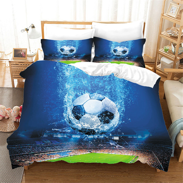 Color: B, Size: 135X200 - Sports Football Series Three-piece Bed Q119-CJCZ116990907GT