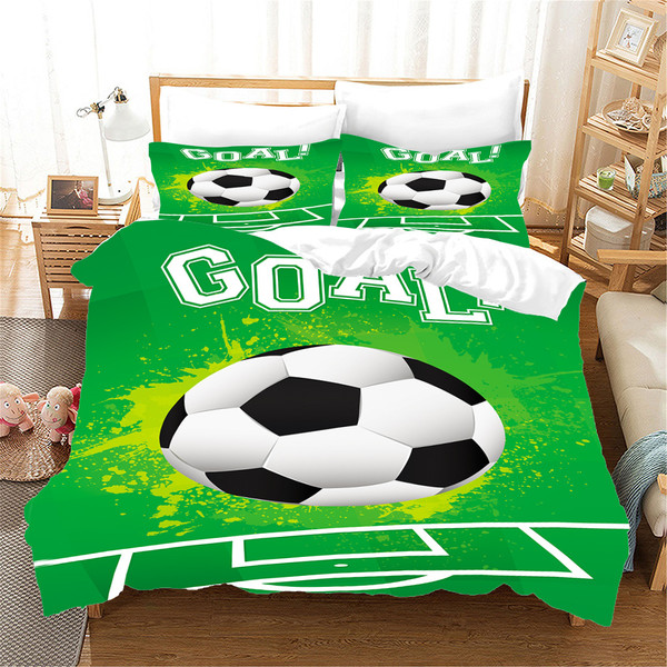 Color: G, Size: 260X220 - Sports Football Series Three-piece Bed Q119-CJCZ116990942PK