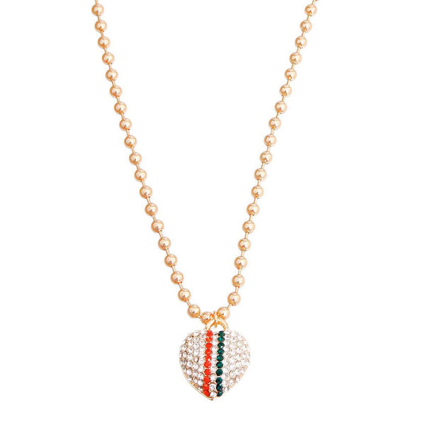 Heartfelt Harmony: Stripe Ball Necklace T226-9485813809471