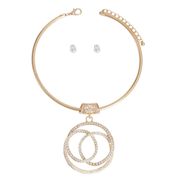 Gold 3D Pendant Necklace T226-9485496025407