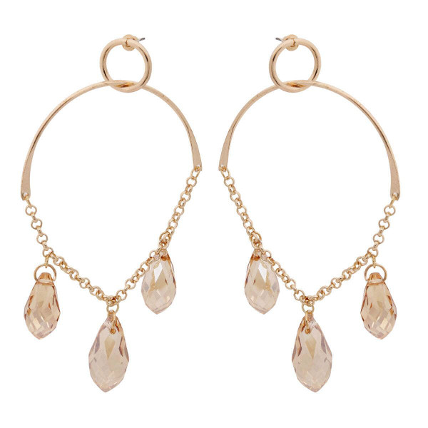 Topaz Bead Drape Ring Earrings T226-9485848641855