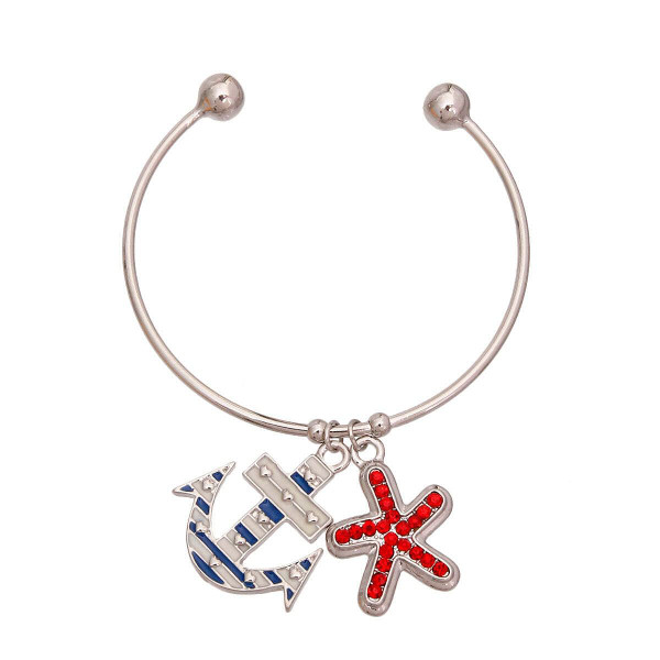 Burnished Silver Sea Charm Bracelet T226-9485839401279