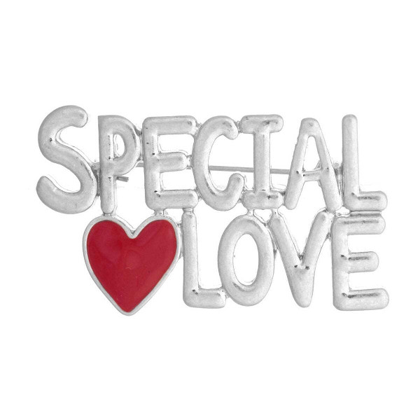 Silver SPECIAL LOVE Pin T226-9485760561471