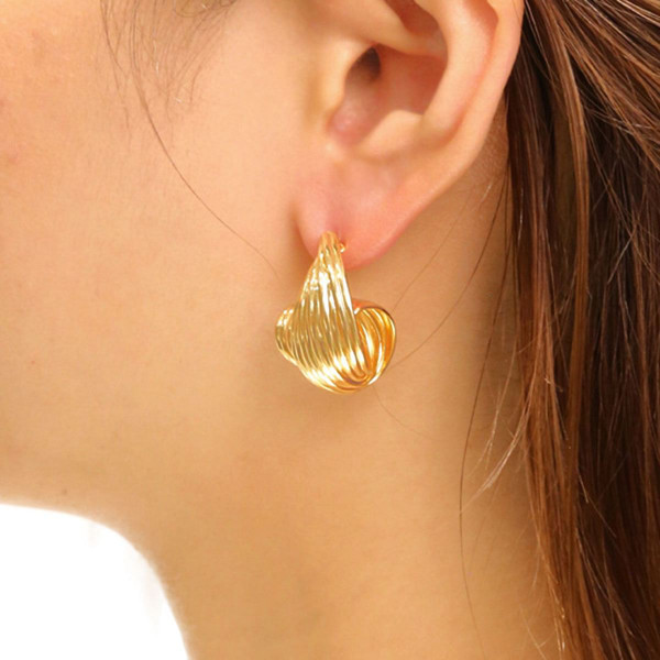 Stud 14K Small Spiral Wire Earrings for Women T226-9485403226431