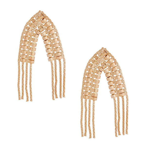 Gold Pointed Arch Earrings T226-9485448610111