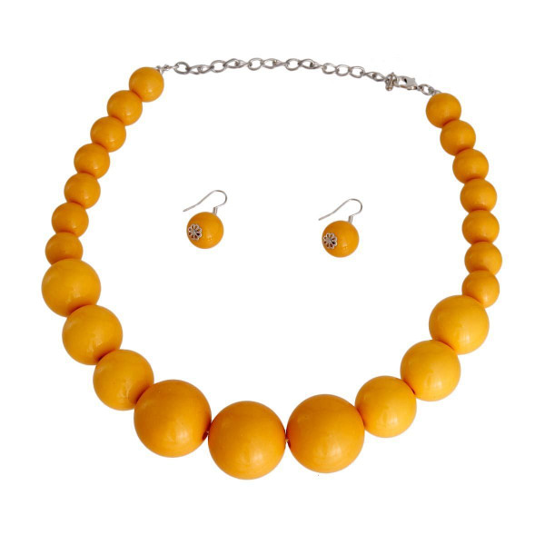 Yellow Graduated Bubble Gum Pearls T226-9485490716991