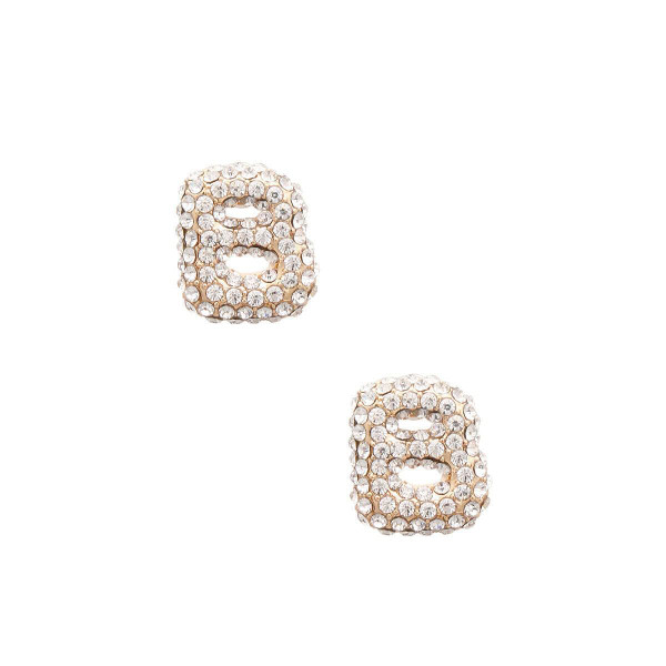 B Initial Rhinestone Studs T226-9485907165503