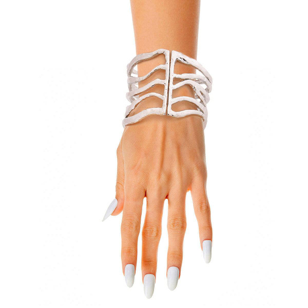 Silver Textured Cut Out Metal Cuff T226-9485742145855