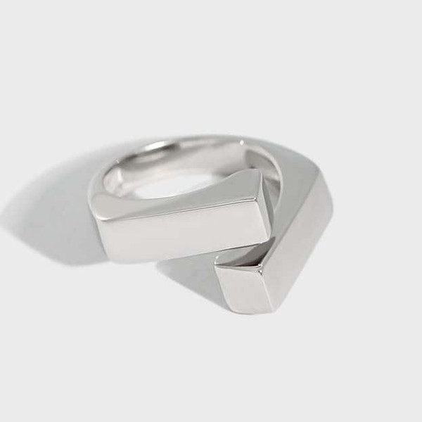 Geometry Cross 925 Sterling Silver Adjustable Ring R866-HFH_631848176800