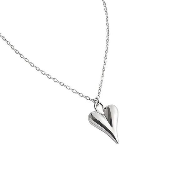 Girl Irregular Heart 925 Sterling Silver Necklace R866-HFH_622304271065