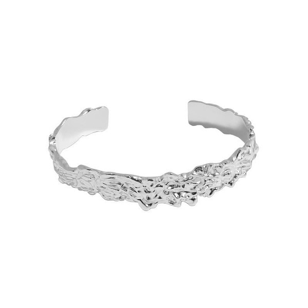 Modern Irregular 925 Sterling Silver Open Bangle R866-HFH_660359790604
