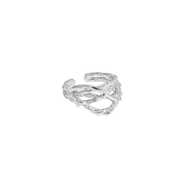 Classic Hollow Branch Cross 925 Sterling Silver Non-Pierced Earring(Single) R866-HFH_640627765699