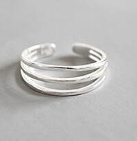 Vintage Rose Flower Twisted 925 Sterling Silver Adjustable Tail Ring R866-HFH_43868147312