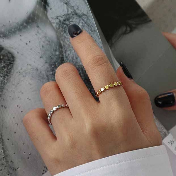 Geometry Oblate Bead 925 Sterling Silver Ring R866-HFH_626989458921