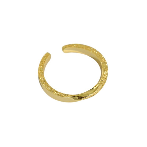 Simple Mobius Circle Office 925 Sterling Silver Adjustable Ring R866-HFH_631247490575