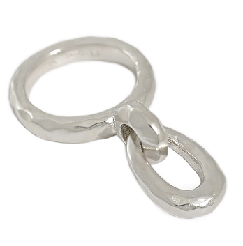 Fashion Hollow Buckle 925 Sterling Silver Adjustable Ring R866-HFH_627836638066