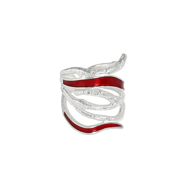 New Multi Layer Epoxy 925 Sterling Silver Adjustable Ring R866-HFH_641711952791