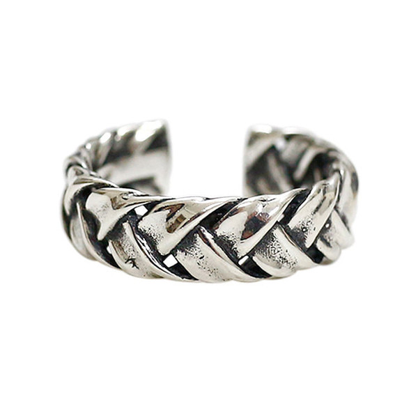 Vintage Twist Fashion 925 Sterling Silver Adjustable Ring R866-HFH_531224132905